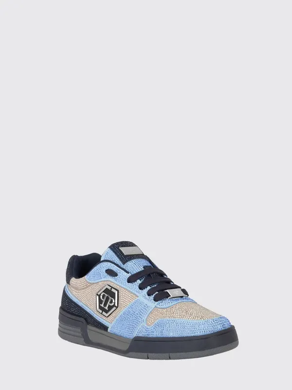 Philipp plein P-Force Leather with Monogram and Crystals Blue (UAFSUSC1089PLE010N1407)