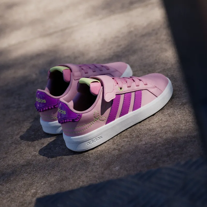 Adidas GRAND COURT 3.0 Shoes KIDS St Tropic Bloom / Purple Burst / Hi-Res Yellow (KI1755)