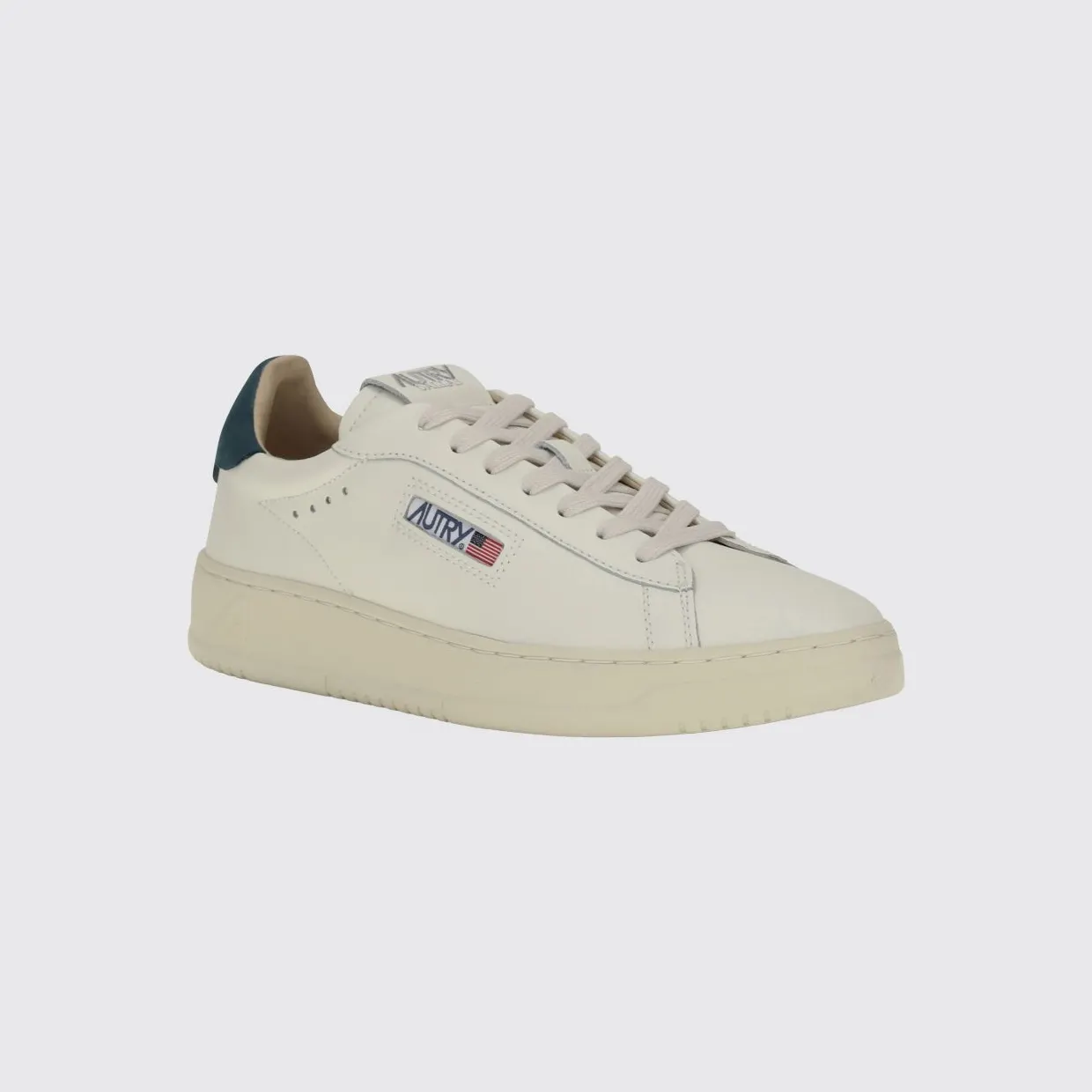 Autry Dallas Low Bicolor Smooth Calfskin Sneakers with Logo Blue (ADLMMR25)