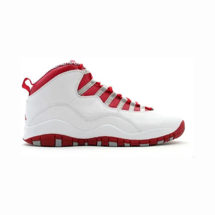Air Jordan 10 Retro ‘Red Steel’ 2005 White/Varsity Red-Light Steel Grey (310805-161)