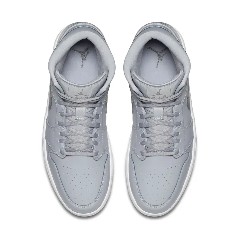 Jordan 1 Retro Mid Wolf Grey Cool Grey Wolf Grey/Cool Grey-White (554724-033)