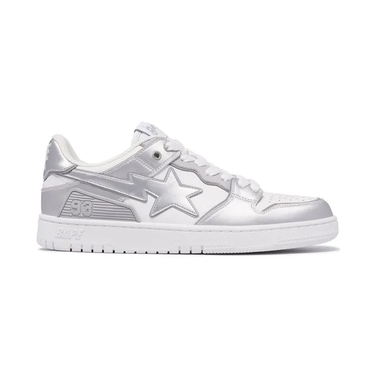 A Bathing Ape Sk8 Sta #4 White Silver (1K30-191-311-WHT)