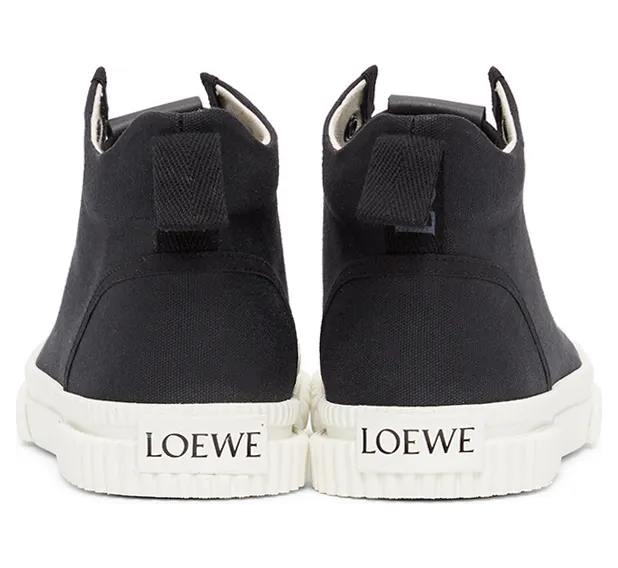 Loewe Black Canvas High-Top Sneakers (L815282X21) (4)