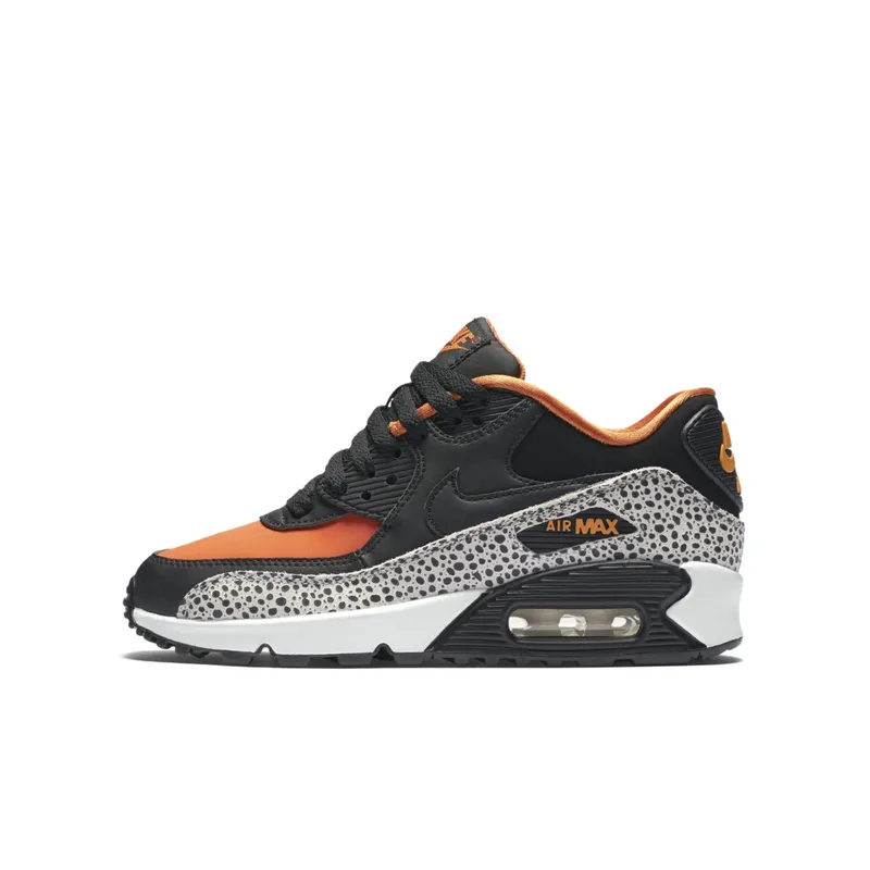 Nike Air Max 90 Safari (GS) Summit White/Black-Clay Orange (820340-100)