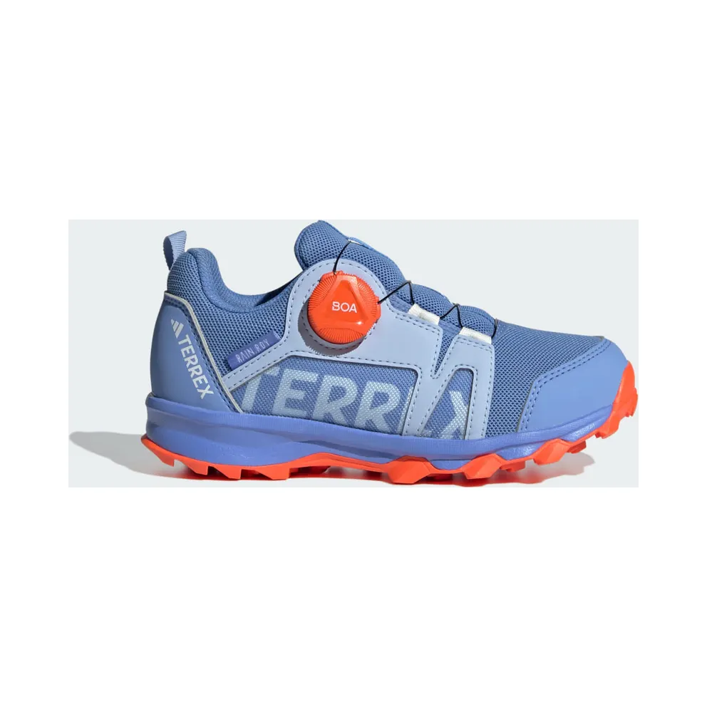 adidas Terrex Agravic BOA RAIN.RDY Trail Running Blue Dawn / Cloud White / Impact Orange (HQ3498)