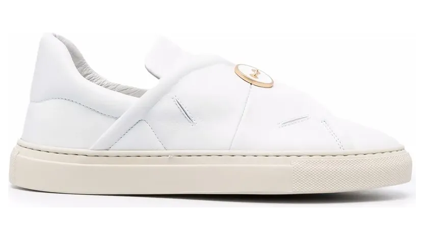 Ports 1961 Slip-On-Sneakers mit Knöpfen – Weiß (PW321ZSN04UPUN001)