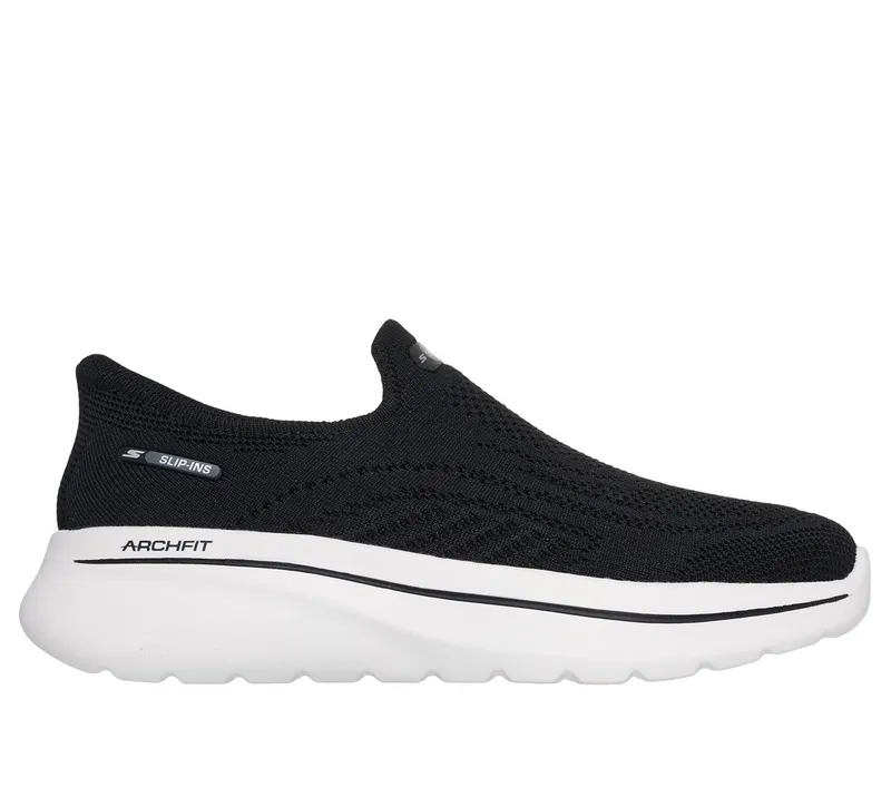 Skechers Slip-ins Relaxed Fit: GO Walk Arch Fit N-Joy “Arianne Sneaker Black” (125843BLK)