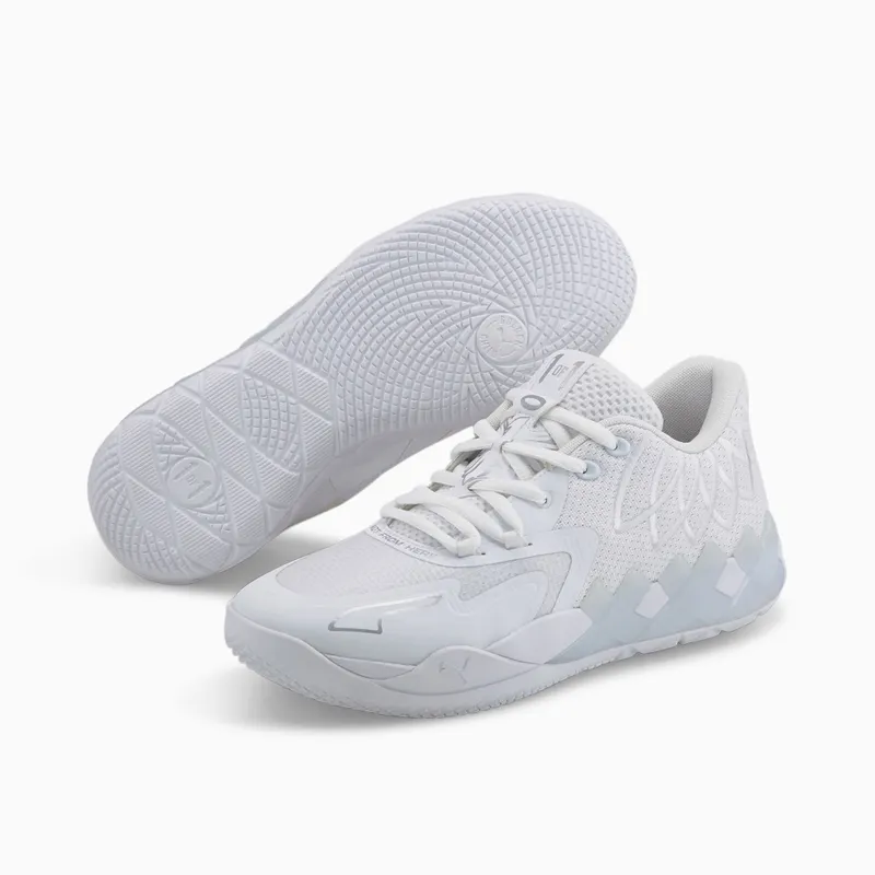 Puma MB.01 Lo Basketball Shoes Silver/White (376941-04)