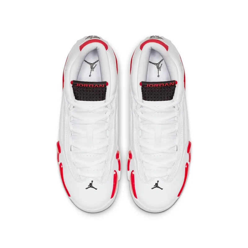 Jordan 14 Retro Rip Hamilton (GS) White/Black-Varsity Red-Metallic Silver (487524-100)