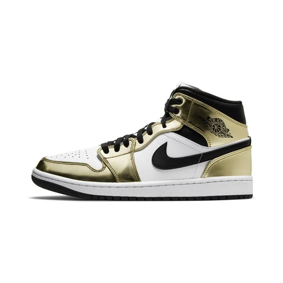 Jordan 1 Mid Metallic Gold Black White (DC1419-700)