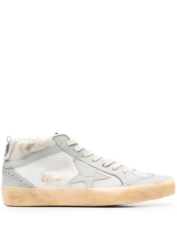 Golden Goose Mid Star Sneakers mit Schnürung – Weiß (GWF00123F00417711392)