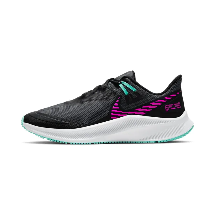 Nike Quest 3 Shield “Black / Obsidian Mist / Aurora Green / Fire Pink” (CQ8893-010)