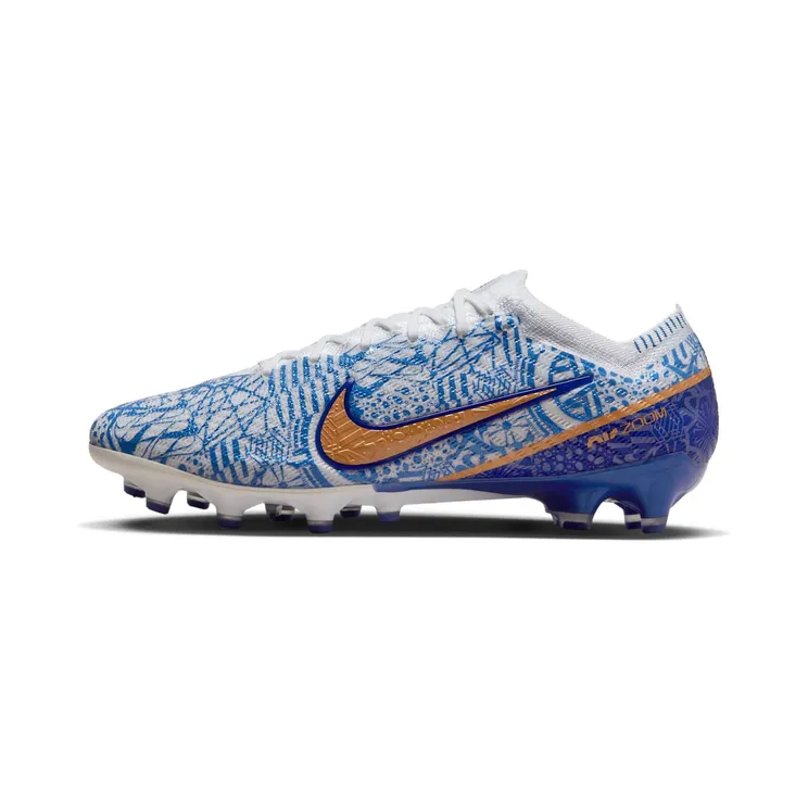 Nike Zoom Mercurial Vapor 15 Elite AG Pro CR7 Azulejo “White / Concord / Medium Blue / Metallic Copper” (DQ5298-182)