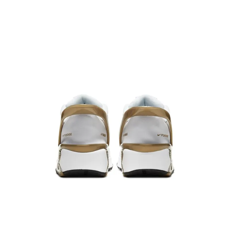 Nike Air Max 90 Flyease White Gold (GS) White/White-Black-Metallic Gold (CV0526-100)