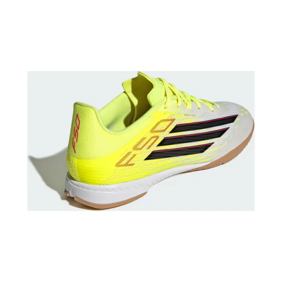 adidas F50 League Indoor Football “Team Solar Yellow 2 / Core Black / Lucid Red” (JR8971)