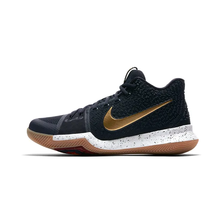 Nike Kyrie 3 “Obsidian / Summit White / Metallic Gold” (852395-400)