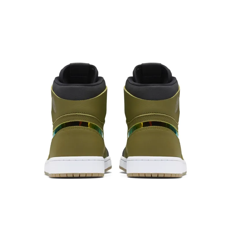 Jordan 1 Retro High Nouveau Militia Green Militia Green/Hyper Orange-Black-White (819176-306)
