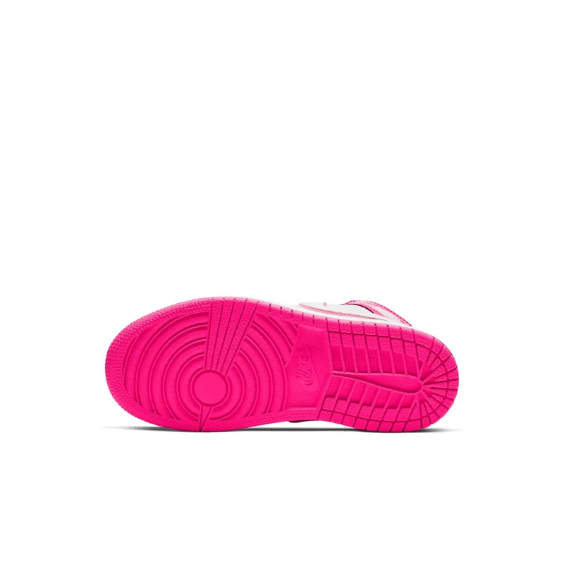 Jordan 1 Mid Hyper Pink White (PS) Hyper Pink/White-White (640737-611)