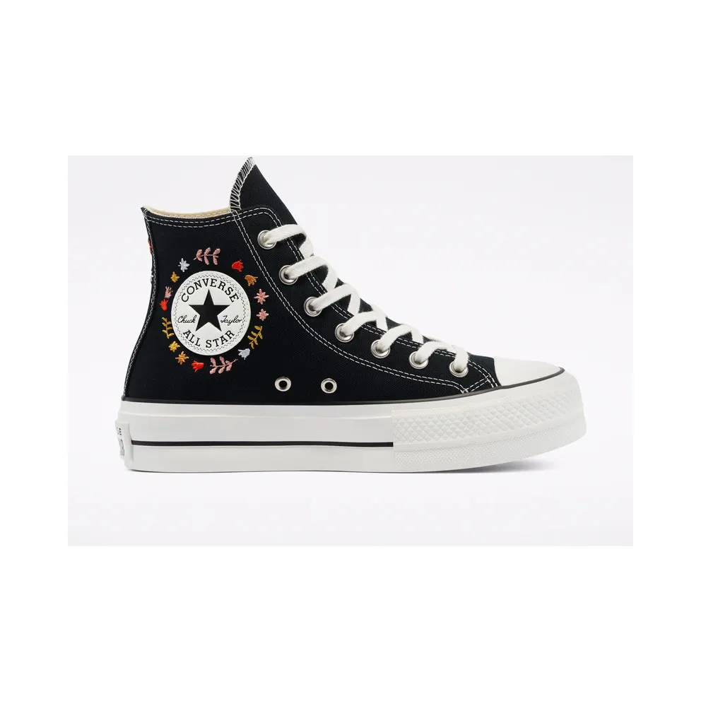 Converse It’s Okay To Wander Platform Chuck Taylor All Star High Top Black/Vintage White/Multi (571085C)