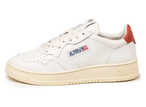 Autry Medalist Low Leather / Leather White / Rust (AULWLL48)