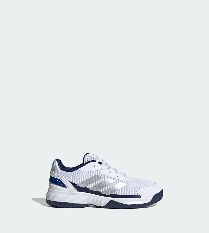 Adidas Crazyquick Kids Padel Cloud White / Silver Metallic / Dark Blue (JQ9273)