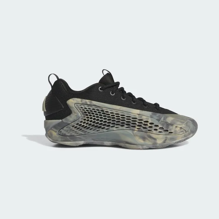Adidas Anthony Edwards 1 Low Basketbalschoenen Kids Silver Pebble / Core Black / Wonder Beige (JI4074)