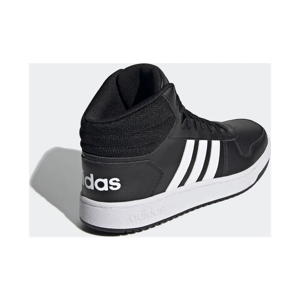 adidas Hoops 2.0 Mid Core Black / Cloud White / Cloud White (FY8618)