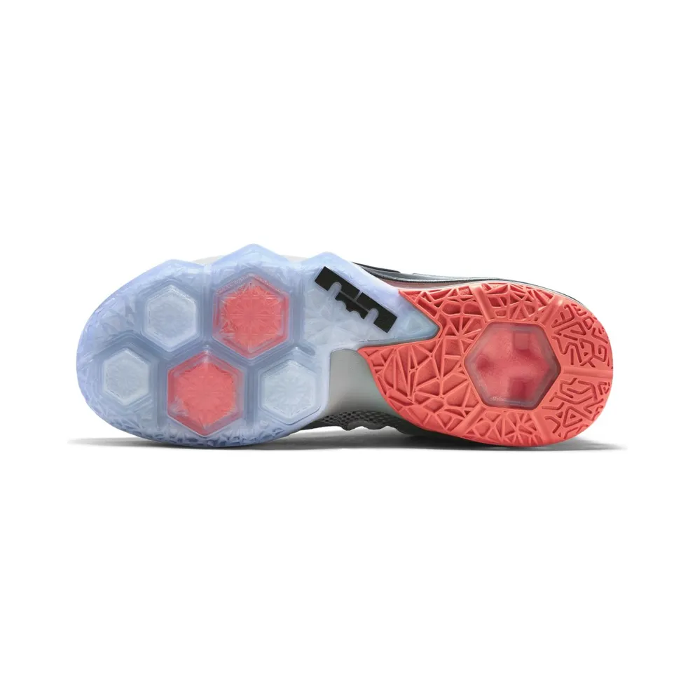 LeBron 12 Low Wolf Grey/White-Dark Grey-Hot Lava (724558-014)