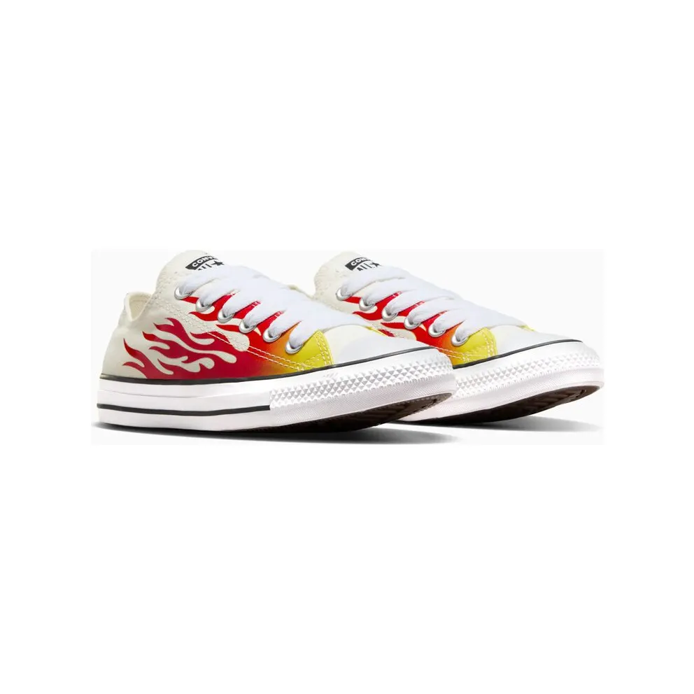 Converse Chuck Taylor All Star Flames Egret/enamel Red/fresh Yellow – “Meerkleurig” (A09889C)