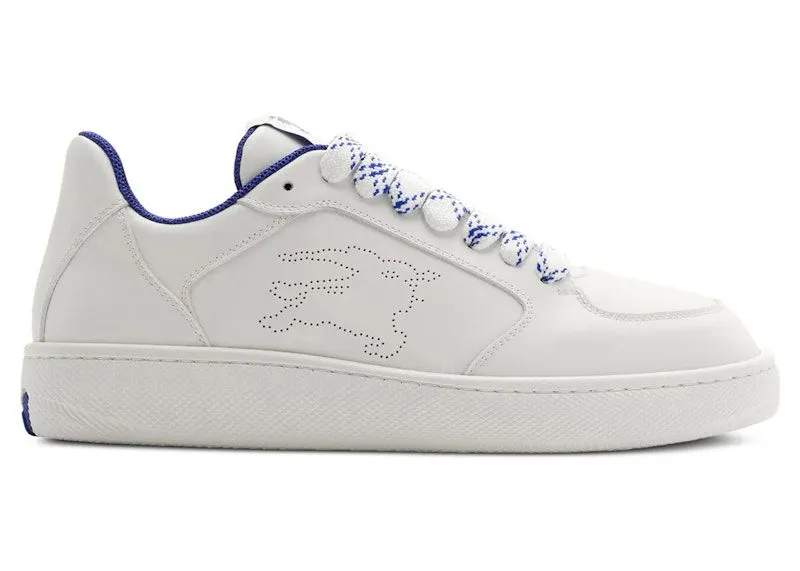 Burberry Leather Stock Sneaker Perforated Equestrian Knight White (8095698)