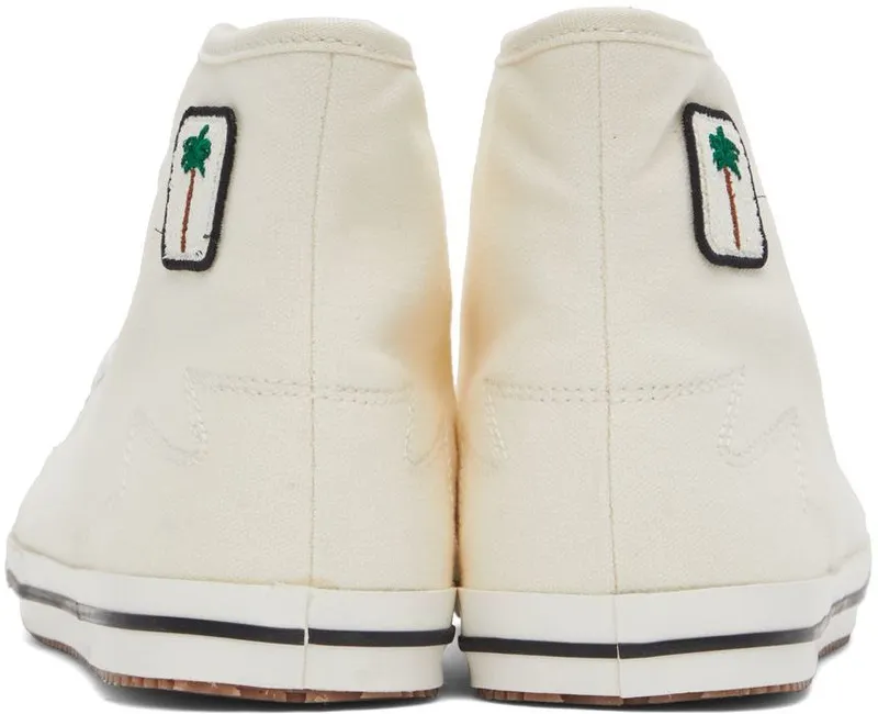 Palm Angels Off-White Vulcanized High-Top Sneakers (PWIA047S22FAB0010110)