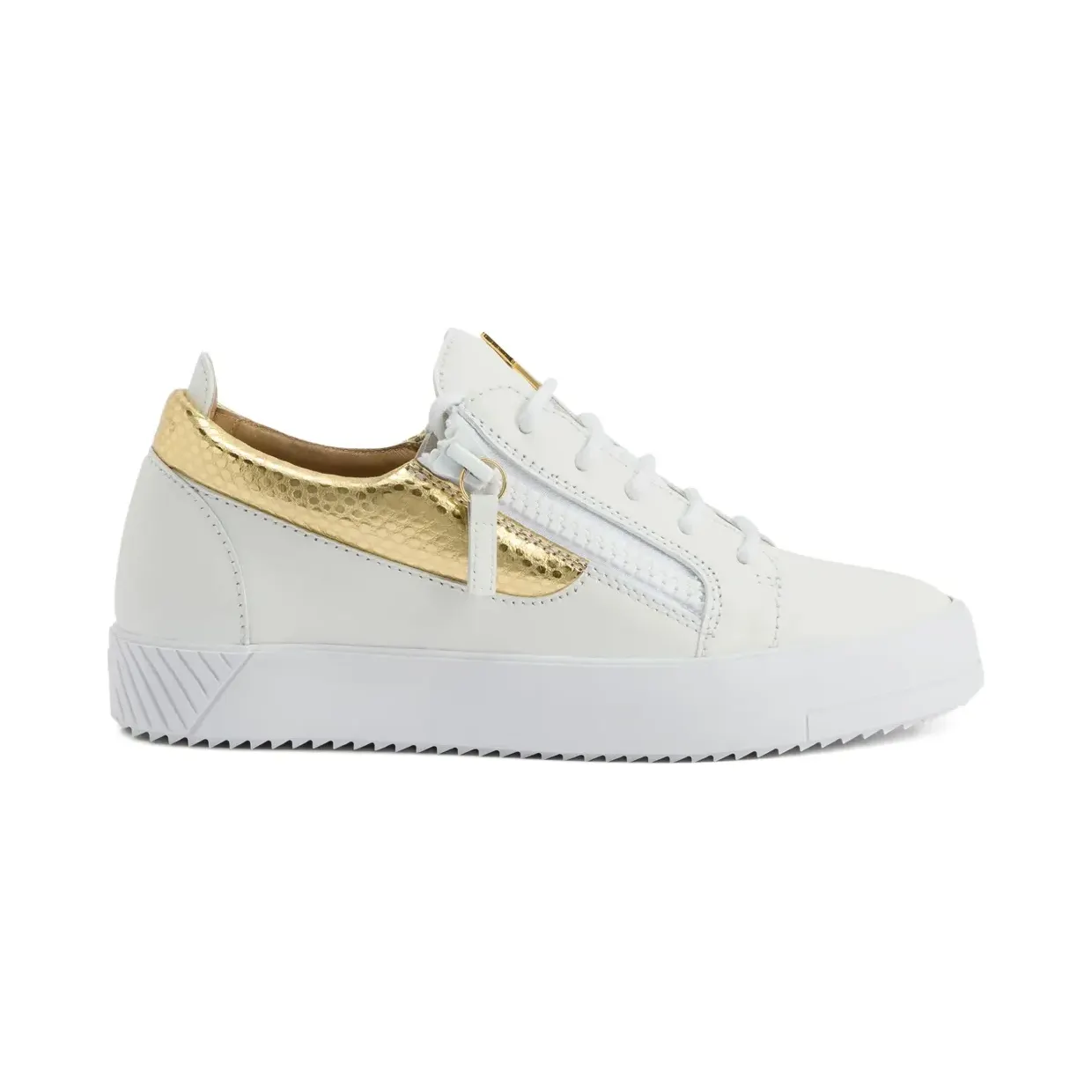 Giuseppe Zanotti Gail met slangenleer vlak en rits “Gold” (RW50019H02)
