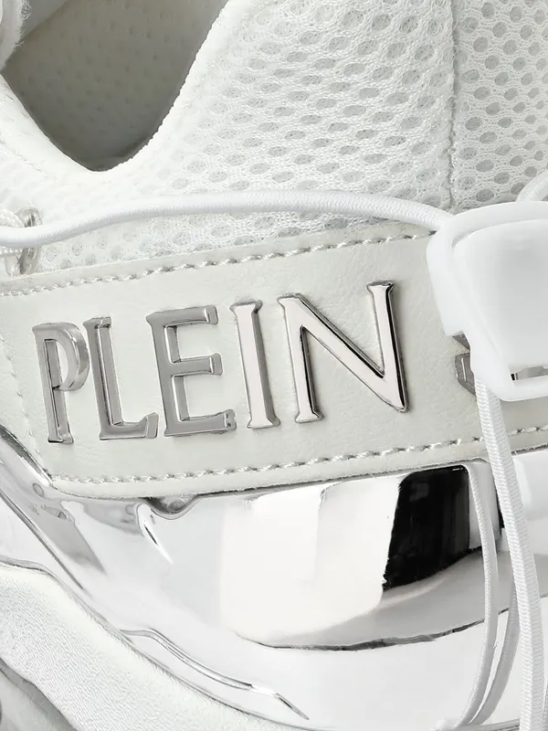 Plein Sport Mesh And Leather Sneakers White (PAESUSC0746STE003N0101) (3)