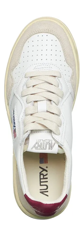 Autry Medalist Low Leather / Suede White / Amethyst (AULWLS48) (4)