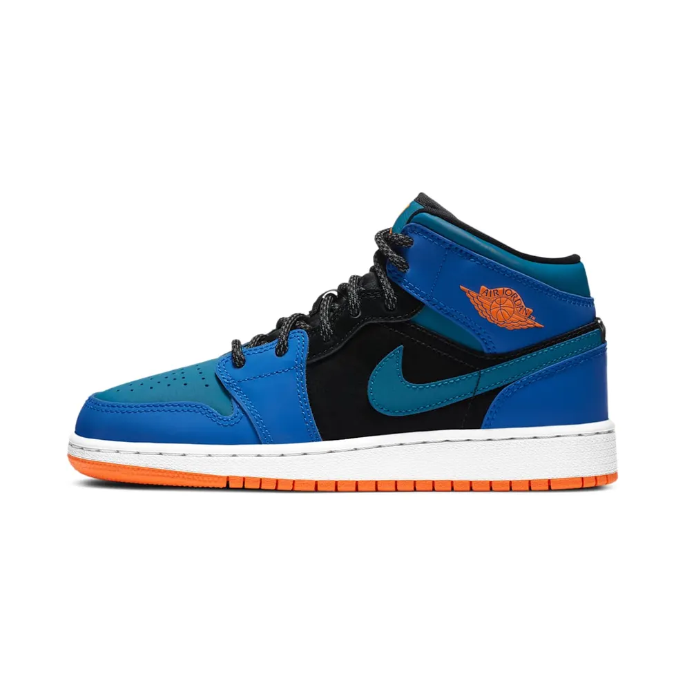 Jordan 1 Mid Racer Blue Green Abyss (GS)