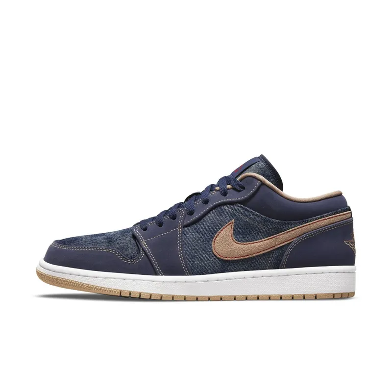 Air Jordan 1 Low SE Denim – “Midnight Navy / University Red / White / Hemp” (DH1259-400)