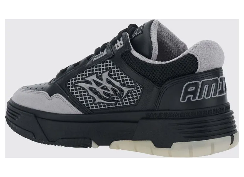 Amiri MA-94 Leather and Mesh Sneakers with Monogram and Suede Details Black (AMSNSN1088070) (2)