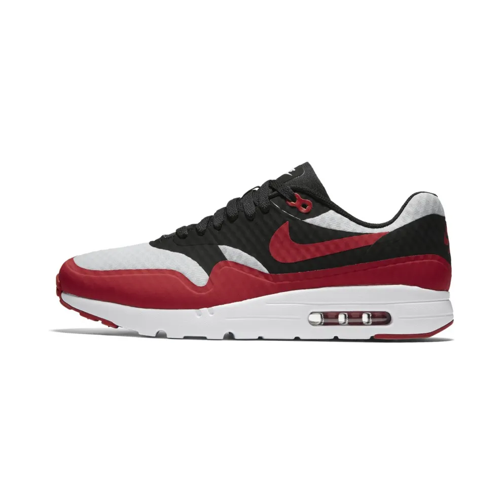 Nike Air Max 1 Ultra Pure Platinum Black Gym Red Pure Platinum/Black-White-Gym Red (819476-005)