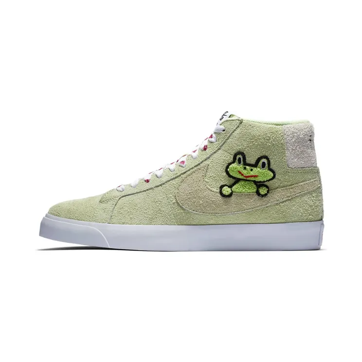 Nike SB Blazer Frog Skateboards “Light Liquid Lime / White / Light Crimson / Lawn” (AH6158-300)