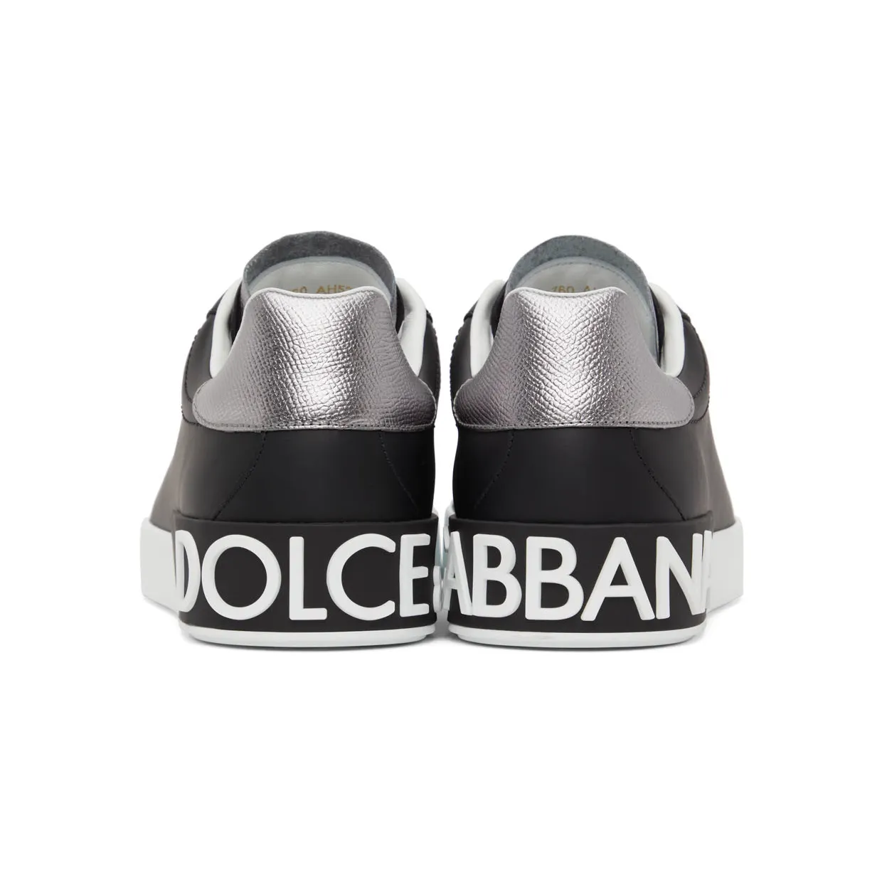 Dolce & Gabbana Black & White Portofino Sneakers (CS1760 AH527) (4)