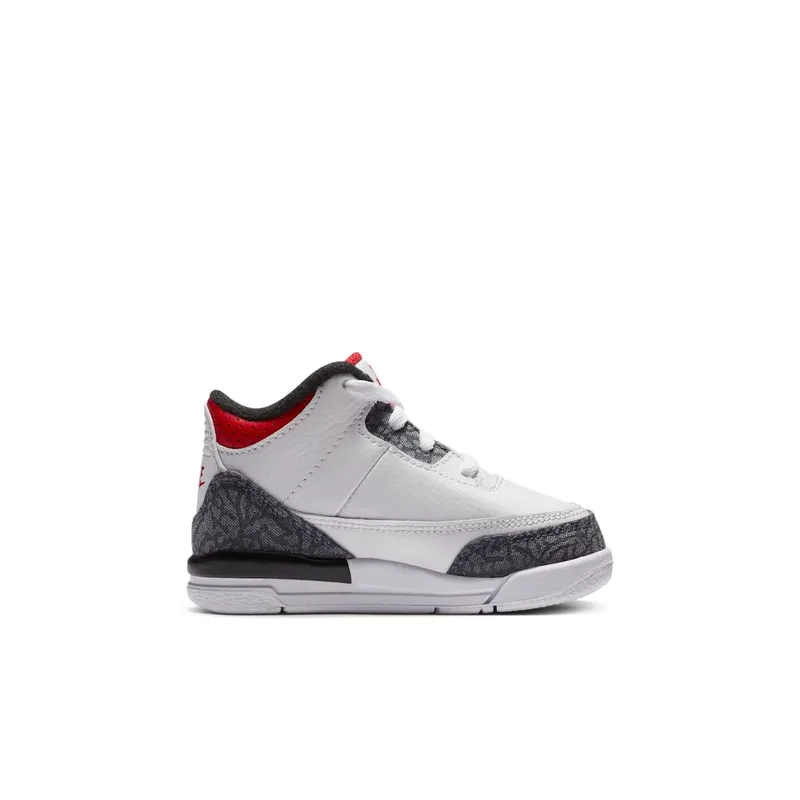 Jordan 3 Retro SE Fire Red Denim (TD) White/Fire Red-Black (DB0442-100)