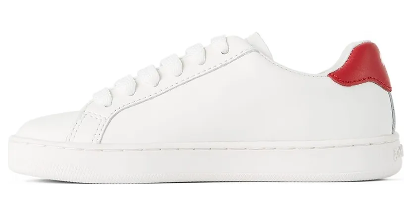 Palm Angels Kids White & Red New Tennis Sneakers (PBIA005F21LEA0010125) (3)