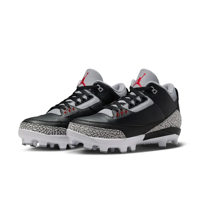 Air Jordan 3 Cleats “Black Cement” (FZ8627-001)