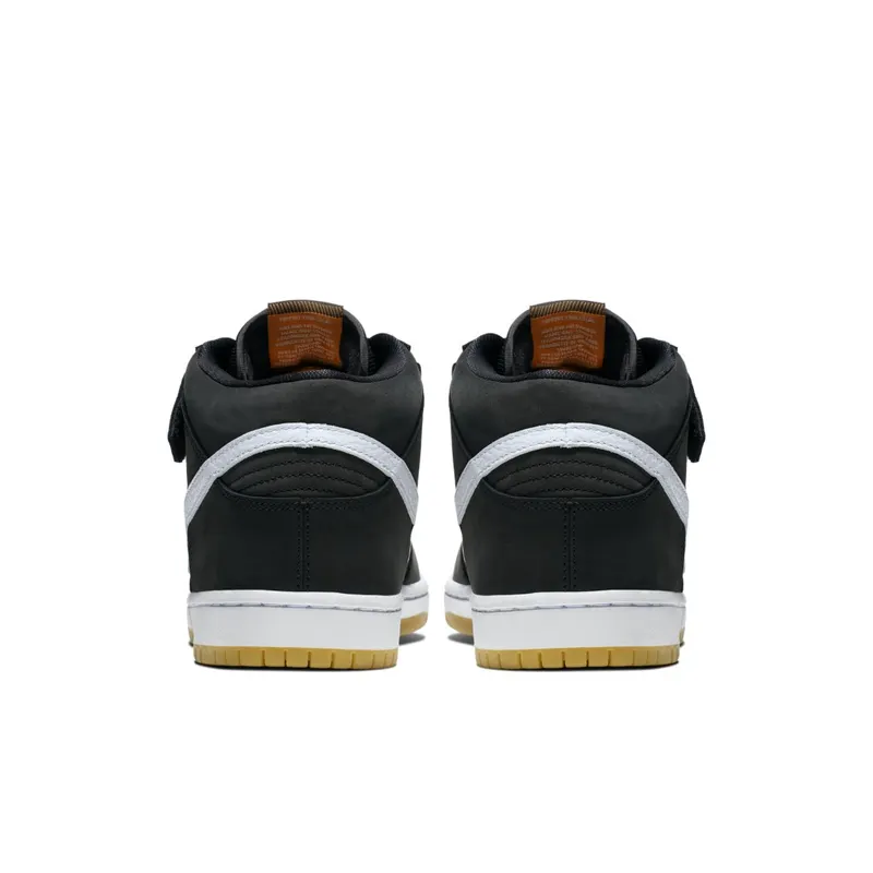 Nike SB Dunk Mid Orange Label Black/White-Black-Gum Light Brown (CD6754-001)