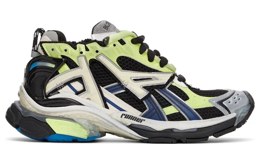 Balenciaga Runner Green Blue Black Grey (677403W3RB55179) (6)