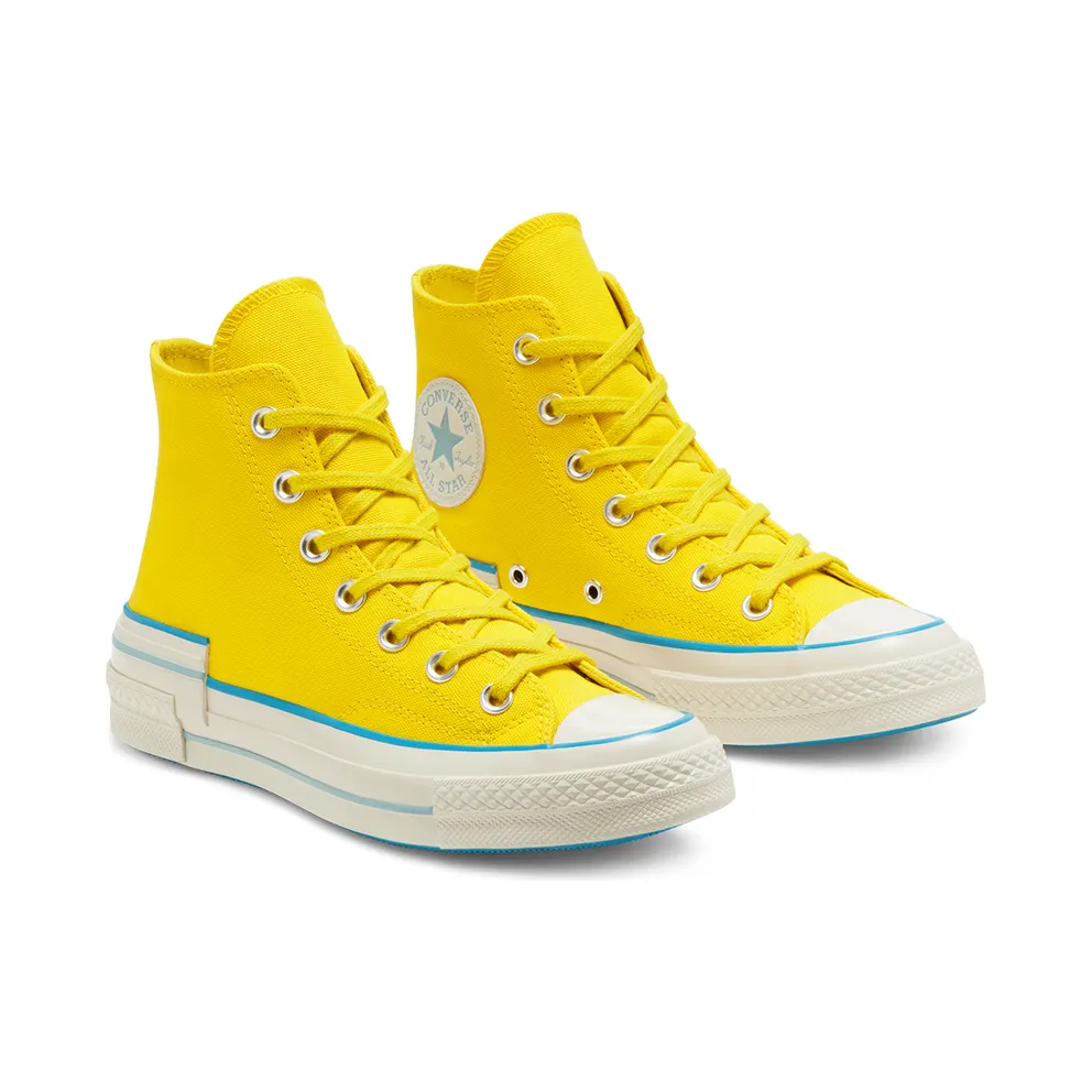 Converse Chuck 70 High ‘Popped Color – Speed Yellow’ Speed Yellow/Sail Blue/Egret (568801C)