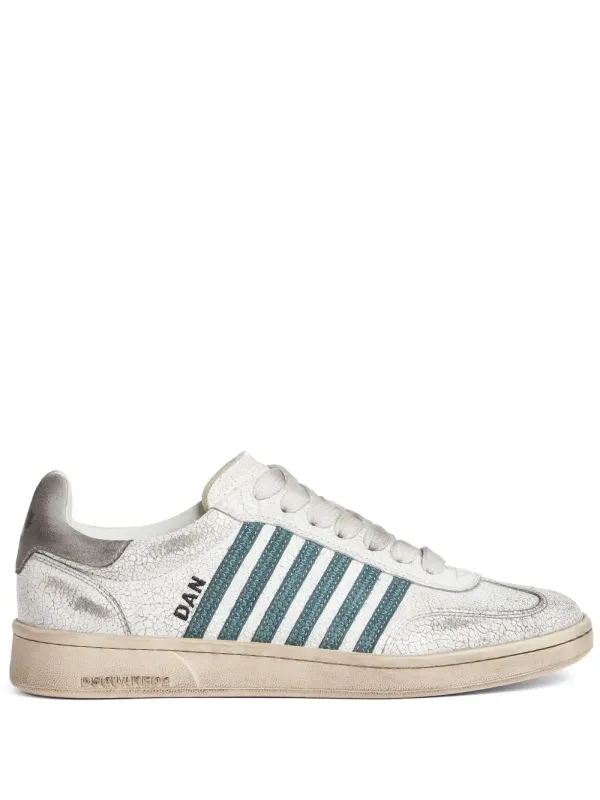 DSQUARED2 Boxer gerafelde low-top – White (SNM036443107846)
