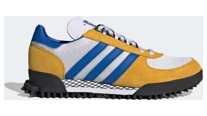 adidas Marathon Trail Schuh Cloud White / Bold Gold / Blue (FY3683)