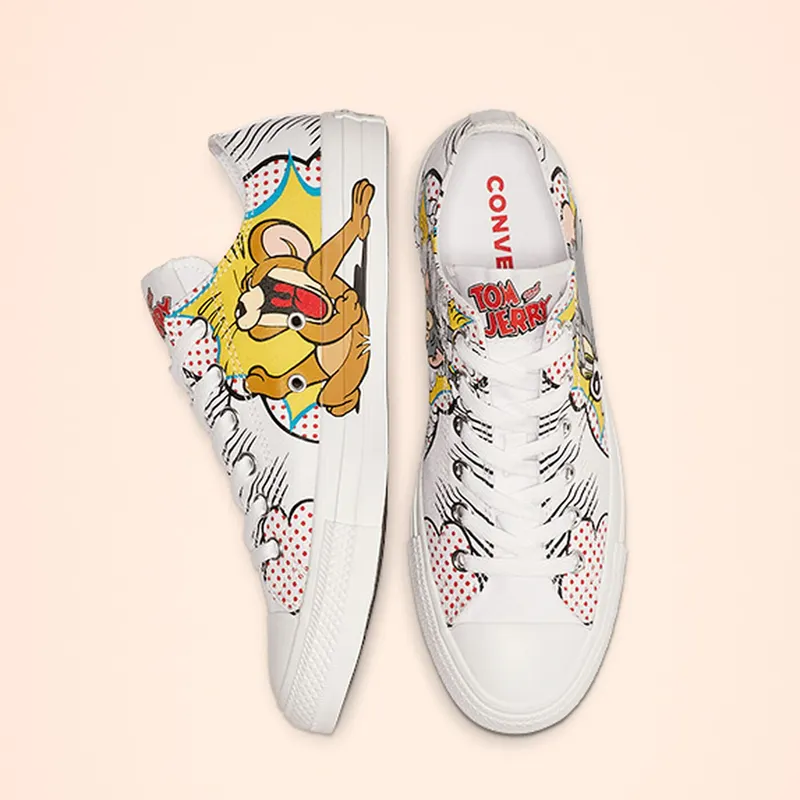 Converse Chuck Taylor All-Star Ox Tom and Jerry White/Multi-White (165732C)