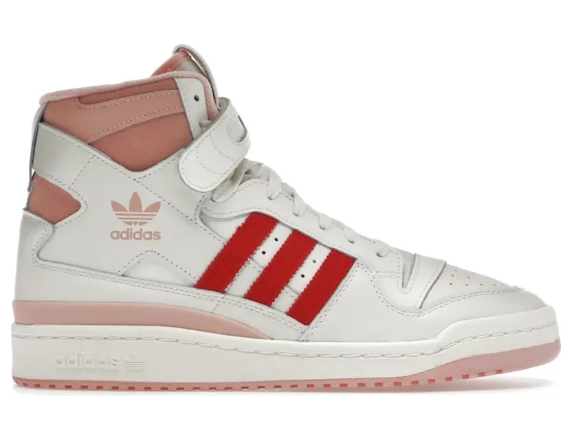 adidas Forum 84 Hi Off White Pink Red (H01670)